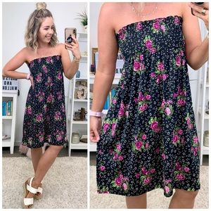 New w/o Tags Floral Smocked Tube Dress